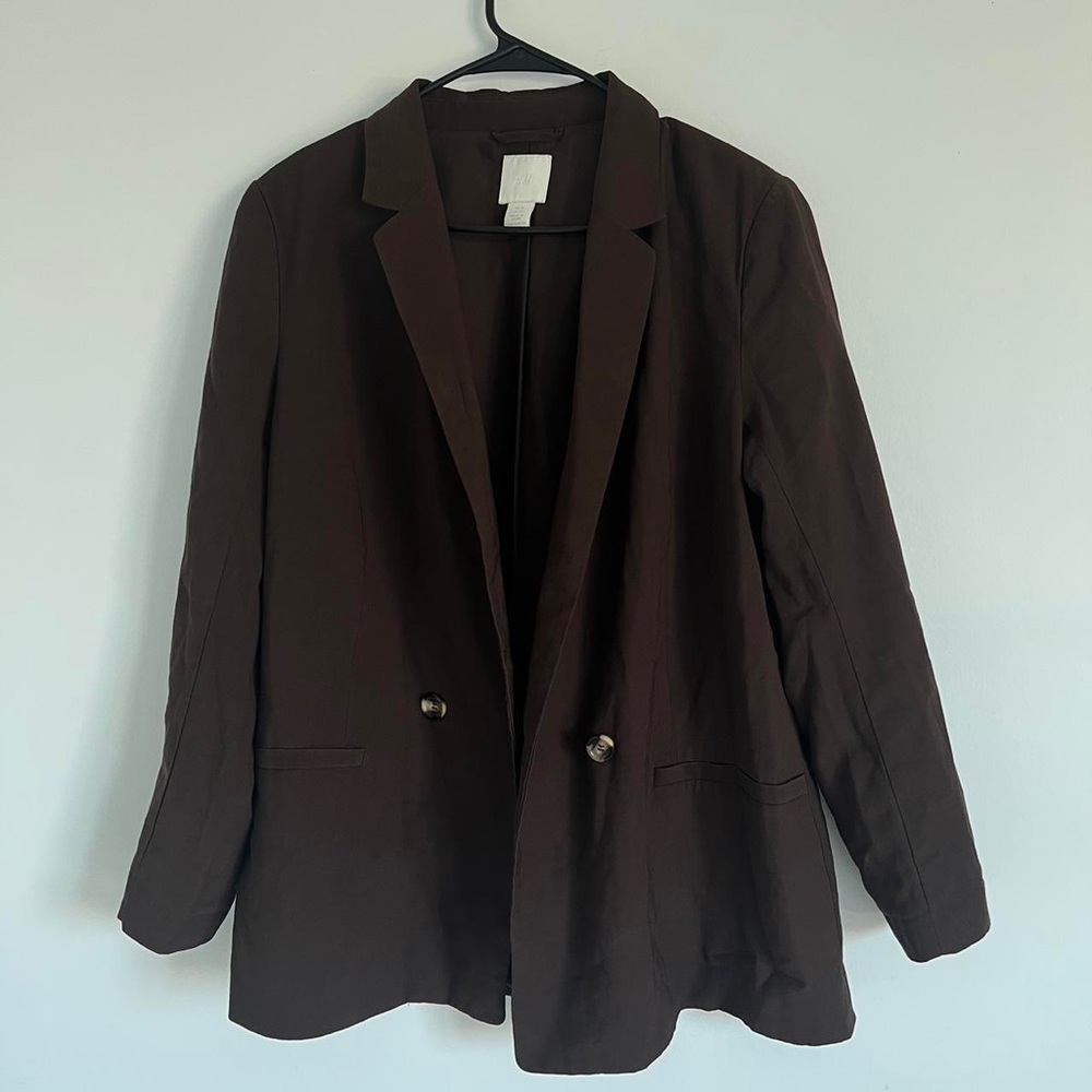 H&M brown oversized blazer